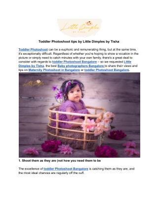 Toddler Photoshoot tips by Little Dimples by Tisha