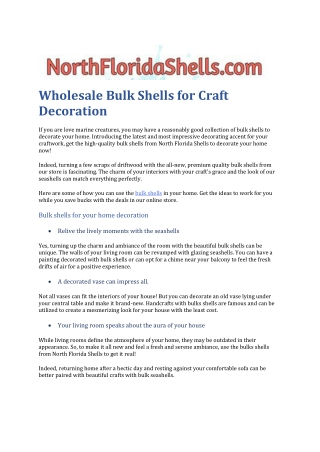 Wholesale Bulk Shells for Craft Decoration