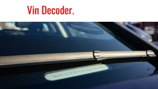 Vin Decoder. Ppt