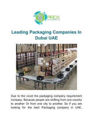 Leading Packaging Companies In Dubai UAE