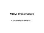 MBAT Infrastructure
