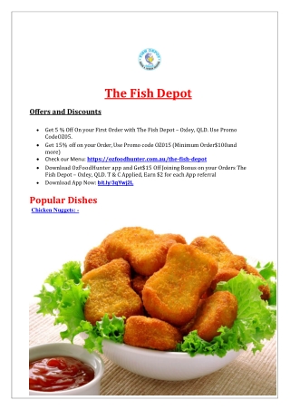 5% Off - The Fish Depot Delivery & Takeaway Menu Oxley, QLD