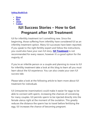 IUI Success Stories – How to Get Pregnant after IUI Treatment