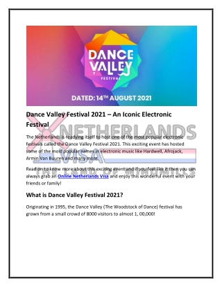 Dance Valley Festival 2021 – Exhilarating Electronic Festival