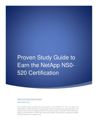 Study Guide NS0-520 Pdf