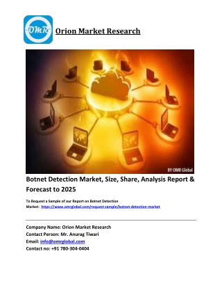 Botnet Detection Market Trends, Size, Competitive Analysis and Forecast 2019-202