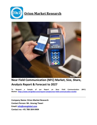 Near Field Communication (NFC) Market Trends, Size, Competitive Analysis and For