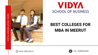 Top MBA College in Delhi NCR | School for Business Management | Vidya School of