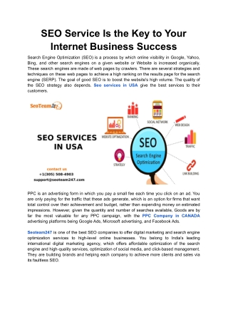 SEO Service Is the Key to Your Internet Business Success