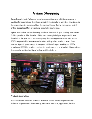 Nykaa Shopping