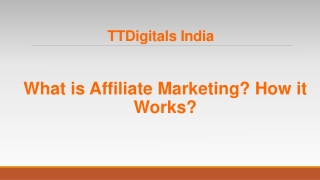 Affiliate Marketing - TTDigitals