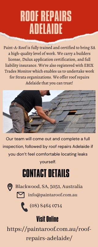 Roof Repairs Adelaide