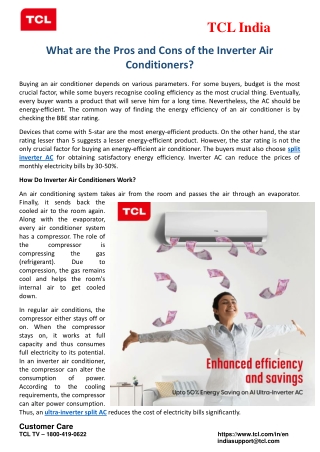 What are the Pros and Cons of the Inverter Air Conditioners?
