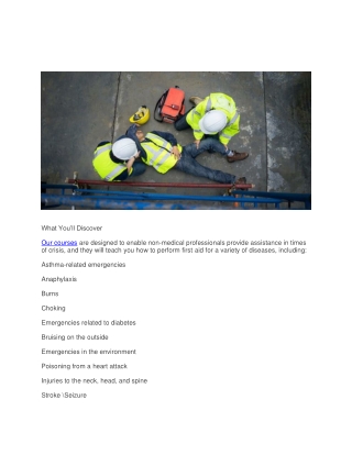 First Aid Certification Course in Dubai