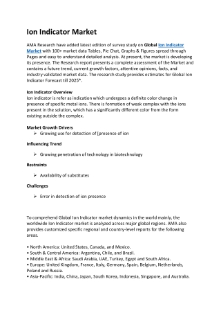 Ion Indicator Market Estimates May Beats Expectation on Upcoming Revenue Growth