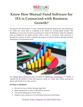 Know How Mutual Fund Software for IFA is Connected with Business Growth?