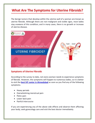 5 Common Symptoms of Uterine Fibroids