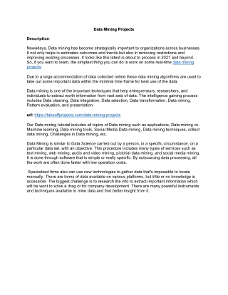 Data Mining Projects