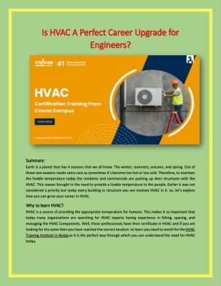 Is HVAC A Perfect Career Upgrade for Engineers