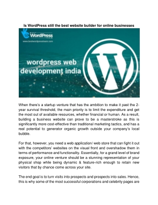 “Is WordPress still the best website builder for online businesses”-converted