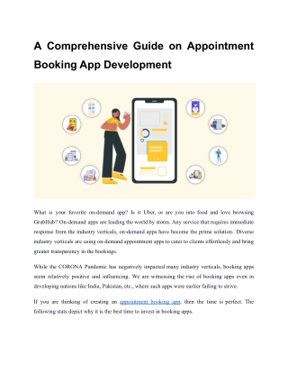 A Comprehensive Guide on Appointment Booking App Development