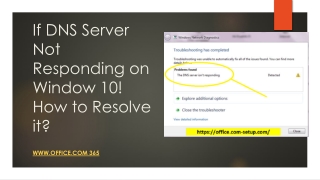 If DNS Server Not Responding on Window 10