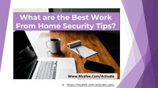 What are the Best Work From Home Security Tips ? Mcafee