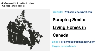 Scraping Senior Living Homes in Canada