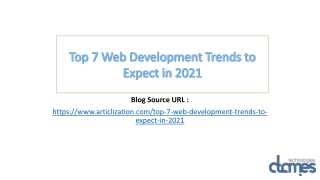 Top 7 Web Development Trends to Expect in 2021