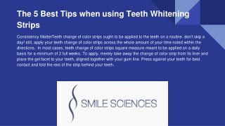 The 5 Best Tips when using Teeth Whitening Strips