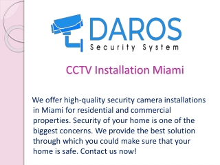 CCTV Installation Miami