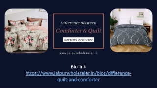 Quilt Vs Comforter-What is the Difference