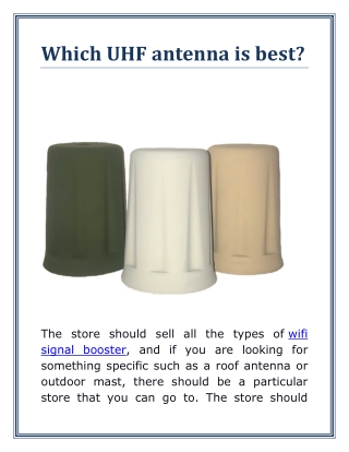 Which UHF antenna is best?