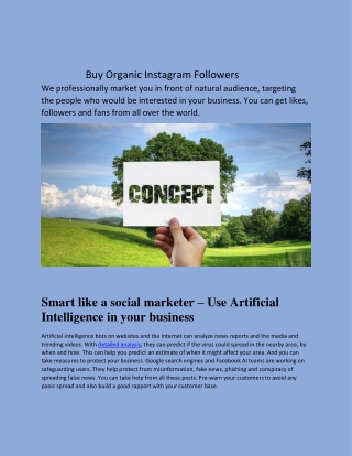 Buy Organic Instagram Followers