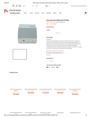 World-Class Quality Automatic Sliding Gate Kit 500kg in Lagos