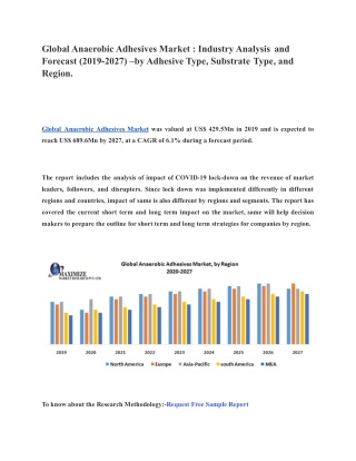 global Anaerobic Adhesives Market