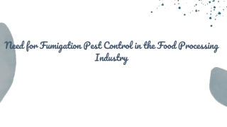 Need for Fumigation Pest Control in the Food Processing Industry | Armour