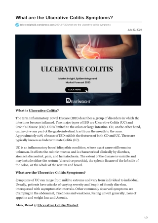 What is Ulcerative Colitis