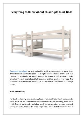 Everything to Know About Quadruple Bunk Beds