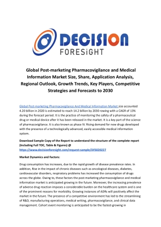 _Global Post-marketing Pharmacovigilance and Medical Information Market .docx