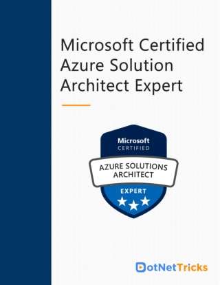 PPT - Microsoft certified azure solution architect expert - Dot Net ...