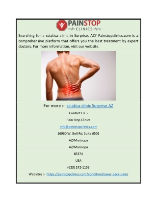 Sciatica Clinic Surprise