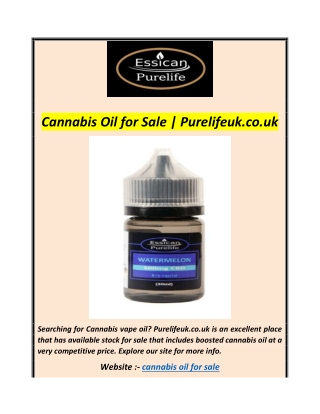 Cannabis Oil for Sale  Purelifeuk.co.uk