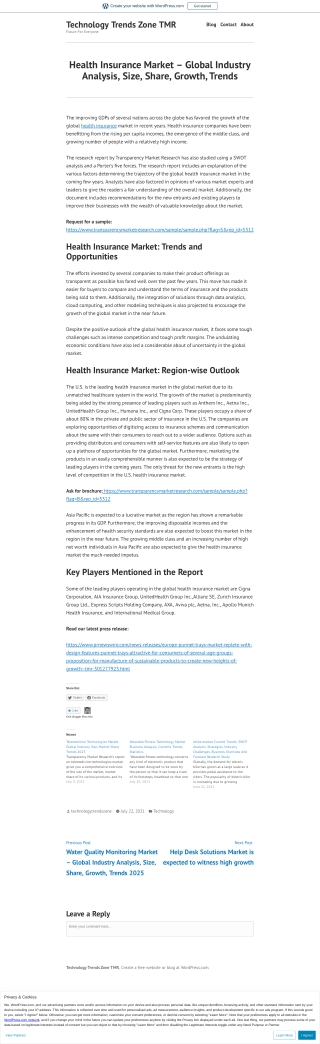 Health Insurance Market Demand and Research Insights by 2023