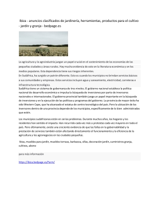 Ibiza - anuncios clasificados de jardinería, herramientas, productos para el cultivo - jardín y granja - bedpage.es-conv