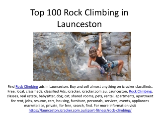 Top 100 Rock Climbing in Launceston