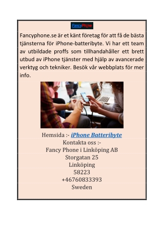 Iphone batteribyte  Fancyphone.se