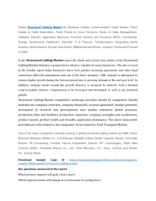 Structured Cabling Market