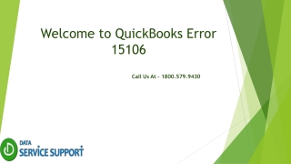 Quick Fixes for QuickBooks Update Error 15106