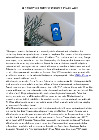 TopVirtualPrivateNetworkForIphoneForEveryWallet